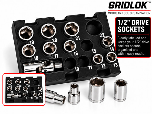 Gridlok drive socket - 1/2",
