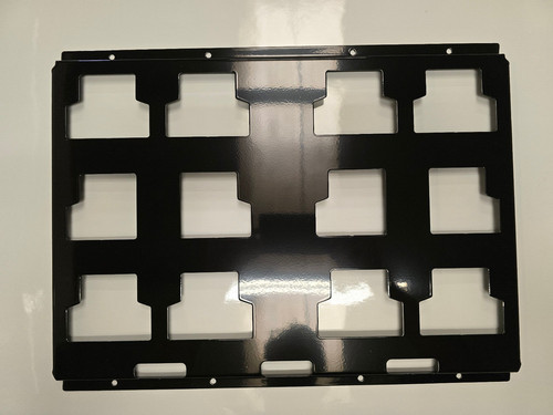 Black steel wall packout - steel,